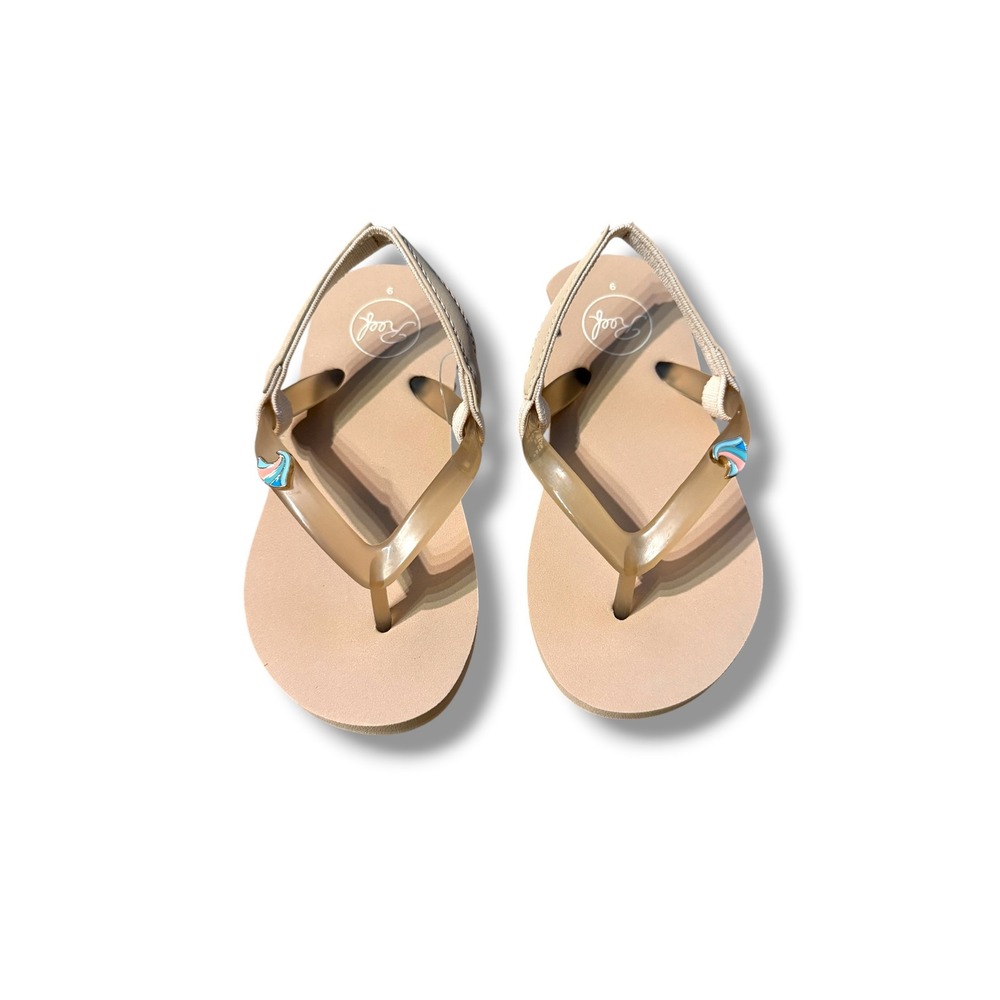 Reef Little Charming‎ Sandals Kids Size 9 Oasis Tan Backstrap Flip Flops NWT